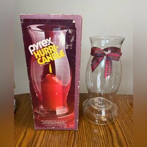 Pyrex Glass 2pc Hurri Candle by Corning Globe & Base